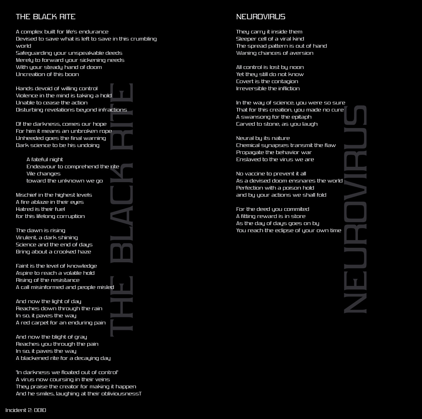 Devoid of Life (2016 Reissue) booklet page 2