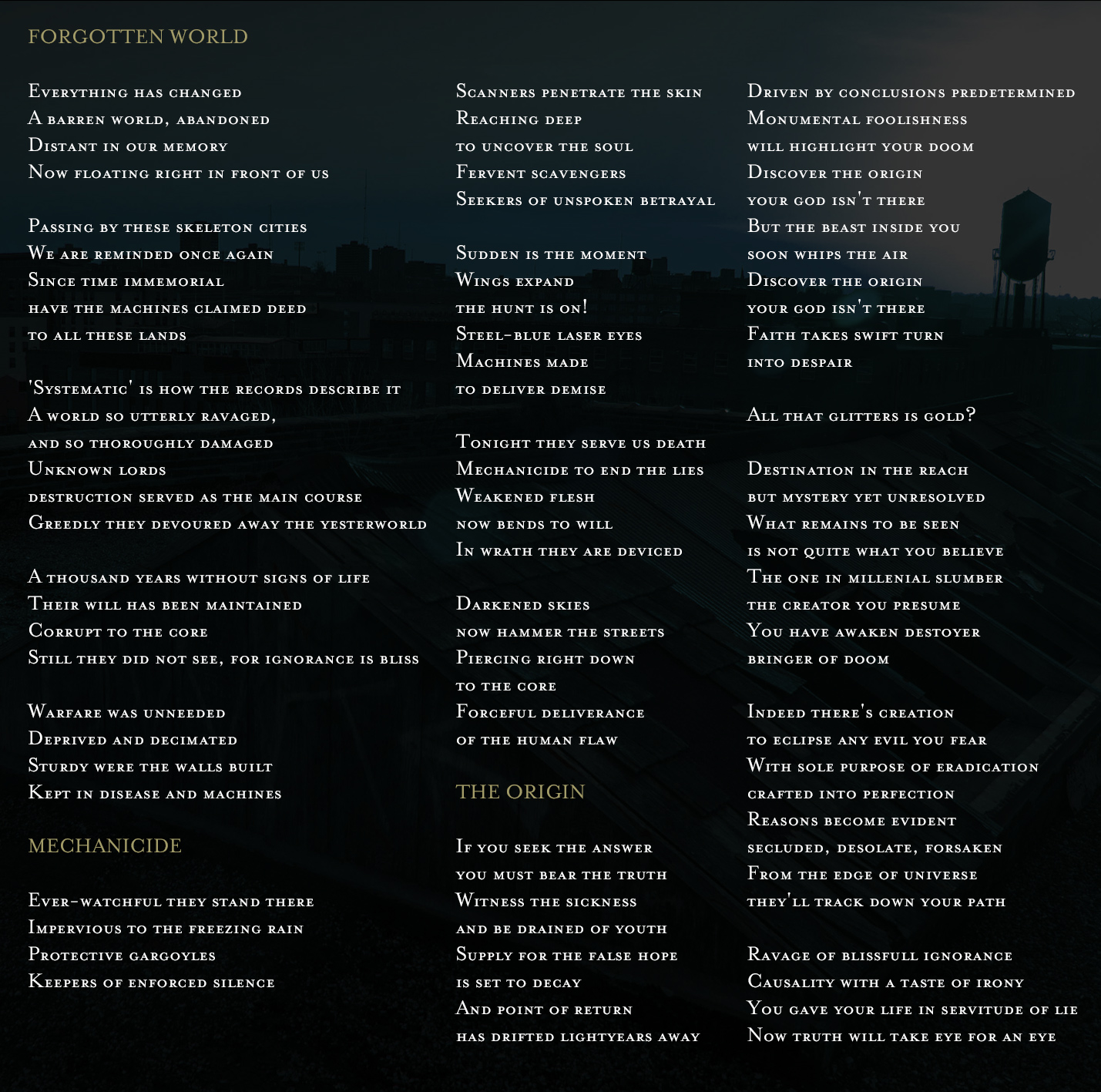 The Occlusion booklet page 2