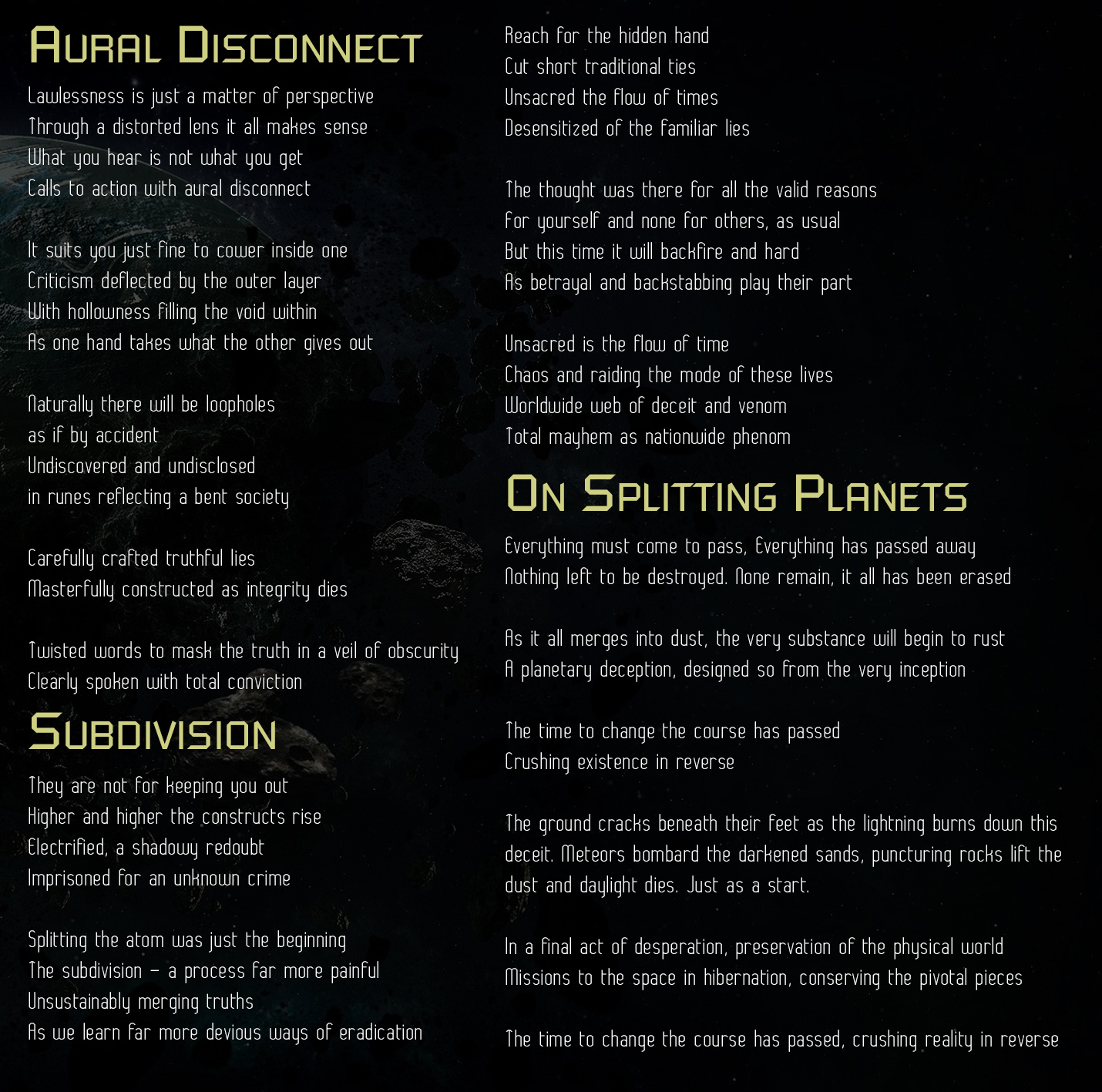 The Shadow Presence booklet page 3